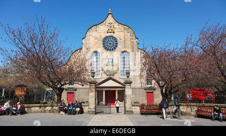 The Canongate Kirk (church) in the Royal Mile Edinburgh built in 1690 Stock Photo
