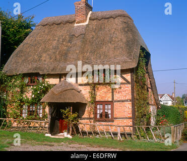 Thatched roof cottage Lyndhurst Hampshire UK Stock Photo