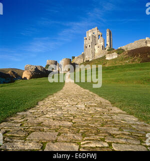 Corfe castle Dorset UK Stock Photo