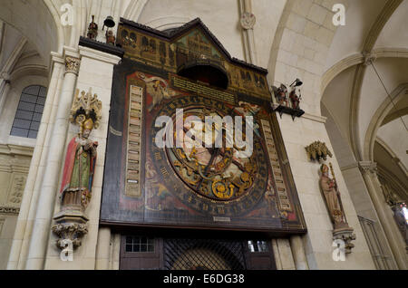 astrological clock in the munster cathedral, built 1540-43 Stock Photo