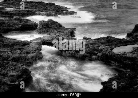 Arch on lanai coast. Hawaii Stock Photo