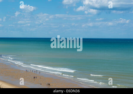 Stunning Cromer beach, beautifully clear water. Stock Photo