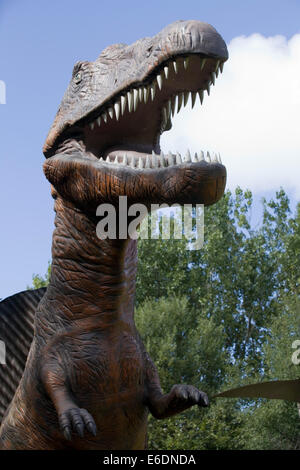 T Rex Dinosaur Statue Stock Photo