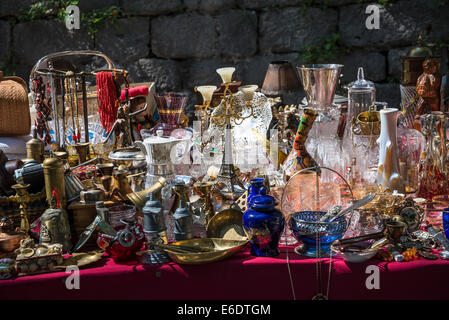 Antiques and flea market at Park Josipa Jurja Strossmayera, near Golden Gate, Split, Croatia Stock Photo