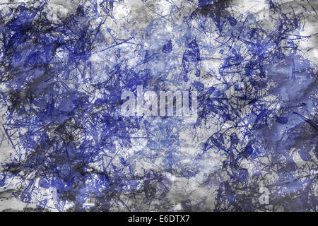 Grungy blue and grey textured wallpaper background Stock Photo