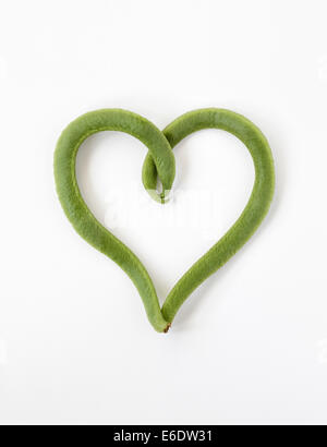 Curled Runner Beans in the shape of a heart