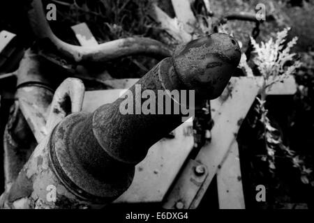 Weapons at the Maisy German World War Two battery in Normandy Stock Photo