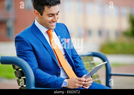 Portrait of businessman outdoors Stock Photo