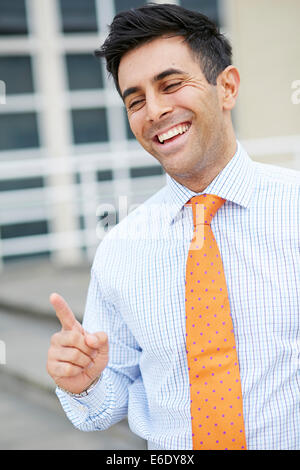 Portrait of businessman outdoors Stock Photo