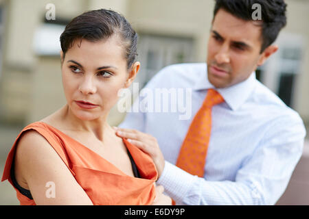 Couple consoling Stock Photo