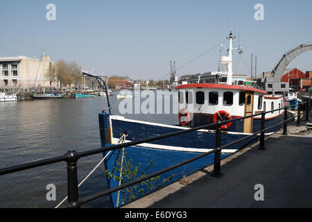 View across the floating harbour in Bristol England UK Stock Photo