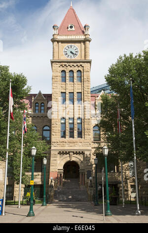 Calgary old city hall, a national historic sandstone building opened in 1911. Stock Photo