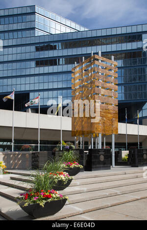 Police Officers and Firefighters Tribute Plaza at the Calgary Municipal ...