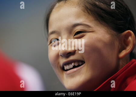 Nanjing, China. 21st Aug, 2014. Rana Nakano (JPN) Trampoline : Girls' Final at Nanjing Olympic Sports Center during the 2014 Summer Youth Olympic Games in Nanjing, China . Credit:  AFLO SPORT/Alamy Live News Stock Photo