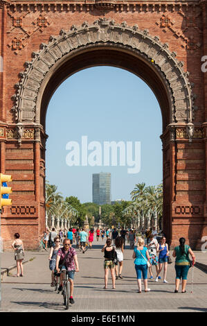 Triumphal arch of Barcelona Stock Photo