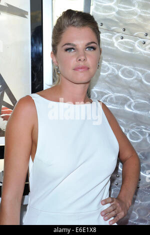 Toronto, Canada. 21st August 2014. Actress Sarah Jurgens poses for picture on the red carpet during the arrival for the Toronto premiere of SWEARNET: The Movie at Scotiabank Theatre. Credit:  EXImages/Alamy Live News Stock Photo