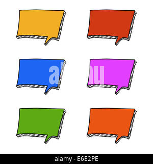 Square doodle speech bubbles Stock Photo