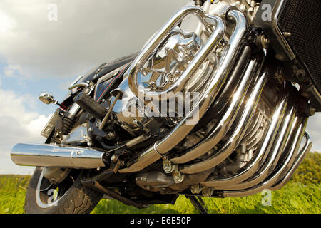 Motorcycle, Kawasaki Z1300 engine Stock Photo