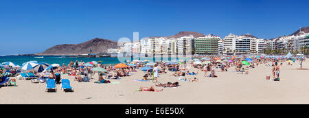 Playa de las Canteras, Las Canteras Beach, Las Palmas, Gran Canaria, Canary Islands, Spain Stock Photo