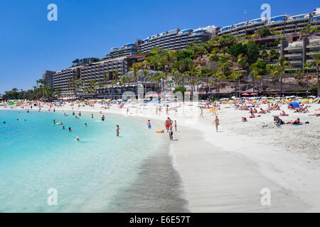Beach, Anfi del Mar, Playa de la Verga, Gran Canaria, Canary Islands, Spain Stock Photo