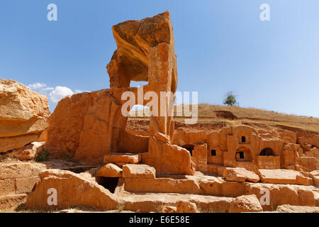 Necropolis of the ancient Roman city of Dara, Daras or Anastasiupolis, Oğuz, Mardin Province, Southeastern Anatolia Region Stock Photo