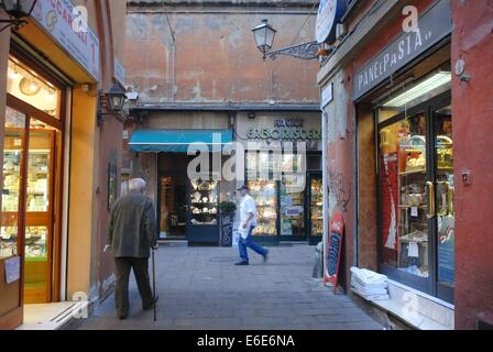 Bologna (Italy), street food market near Maggiore square Stock Photo