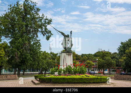 War Memorial 'Dying Soldier' by Robert Franges Mihanovic, Park Kralja Drzislava, Osijek, Slavonia, Croatia Stock Photo