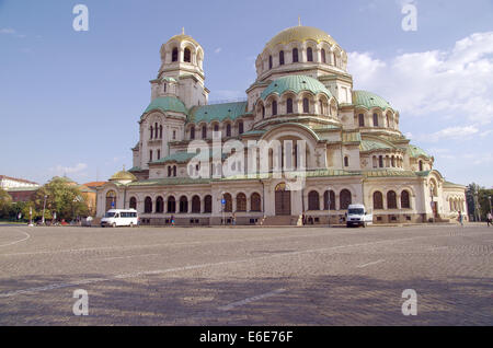 Cathedral 'St. Alexander Nevsky' is Orthodox church in Sofia, e cathedral of Bulgarian Patriarch. Stock Photo