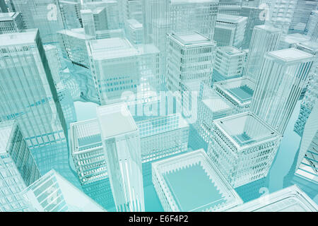 Inundation in the city. 3d concept for inundation Stock Photo