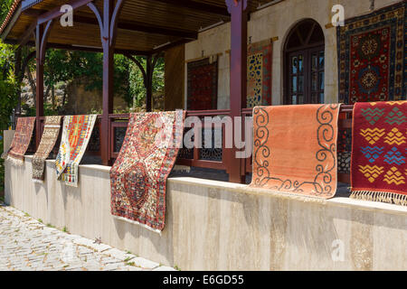 Sale of carpets. Bazaar in Alanya. Turkey Stock Photo