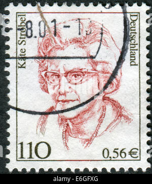 GERMANY - CIRCA 2000: Postage stamp printed in Germany, shows portrait Kaete Strobel, politician, circa 2000 Stock Photo