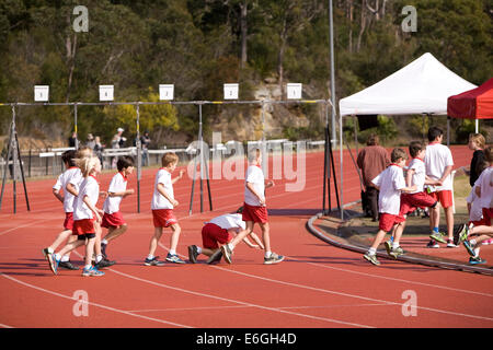 australian primary school sports and athletics day in narrabeen,sydney,australia Stock Photo