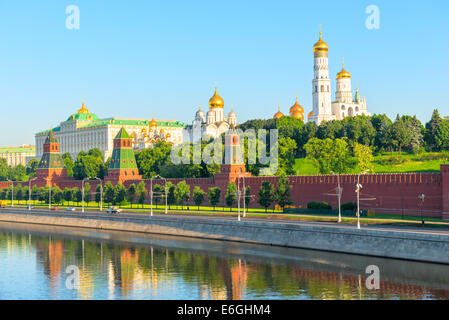 territory behind the walls of Moscow Kremlin Stock Photo