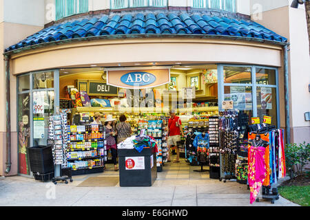 Hawaii,Hawaiian,Honolulu,Waikiki Beach,Kuhio Avenue,ABC Store,convenience,front,entrance,USA,US,United,States,America Polynesia,HI140325092 Stock Photo