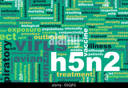 H5N2 Concept as a Medical Research Topic Stock Photo