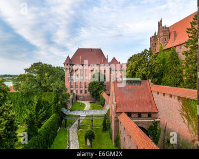 Teutonic Malbork castle in Pomerania region, Poland Stock Photo