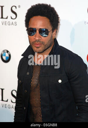 Aug. 22, 2014 - Las Vegas, Nevada, U.S. - Musician LENNY KRAVITZ attends the grand opening of the SLS Las Vegas Hotel & Casino in Las Vegas, Nevada. (Credit Image: © Marcel Thomas/ZUMA Wire) Stock Photo