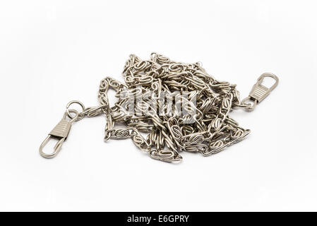 Stainless Steel Necklace with Hooks. Stock Photo