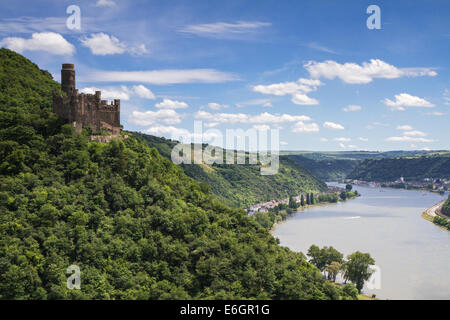 Castle Maus overlooking the Rhine Valley, Hessen, Germany