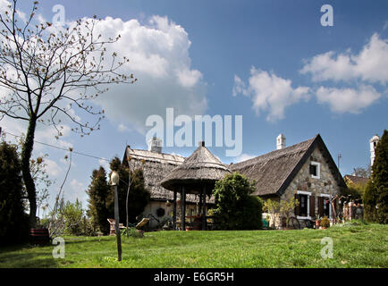 Old farmhouse in Aszofoe at Lake Balaton, Hungary Stock Photo