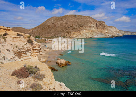 Cabo de Gata, Del Plomo Beach, Cala del Plomo, Cabo de Gata-Nijar Natural Park, Biosphere Reserve, Almeria, Spain, Europe Stock Photo