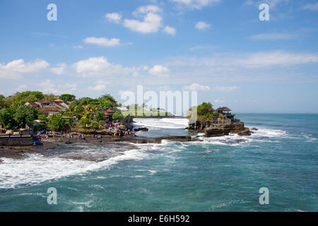 Panoramic view Tanah Lot Temple Bali Indonesia Stock Photo