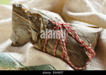 Sticky rice dumplings zongzi Stock Photo