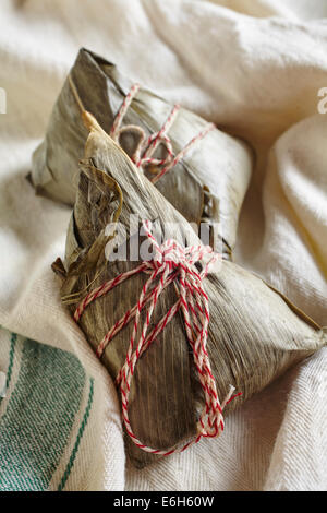 Sticky rice dumplings zongzi Stock Photo