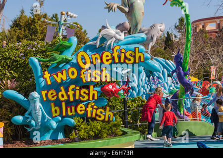 One fish two fish redfish bluefish attraction ride in Seuss Landing at ...