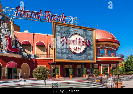 Entrance to the Hard Rock Cafe at Universal's City Walk in Universal Studios, Orlando, Florida Stock Photo