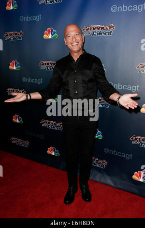 Howie Mandel attends the backstage post-show red carpet for NBC's 'America's Got Talent' Season 9 at Radio City Music Hall. Stock Photo