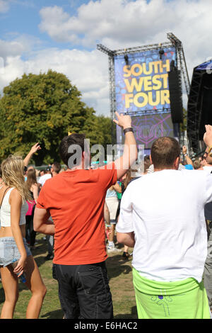London, UK. 23rd Aug, 2014. Pictures showing festival goers during day one of the South West Four - SW4 - Music Festival, held on Clapham Common, London, UK. Picture by Alex Smith/RF Photographic/Alamy Live News Stock Photo