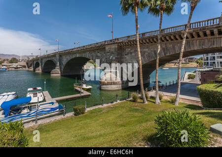 Relocated London Bridge in Lake Havasu City, Arizona Stock Photo