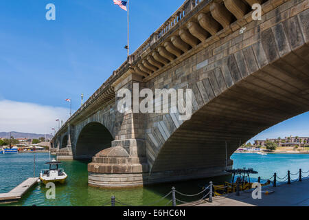 Relocated London Bridge near Thompson Bay in Lake Havasu City, Arizona Stock Photo